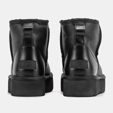 UGG Classic Mini Platform Leather Jet Black