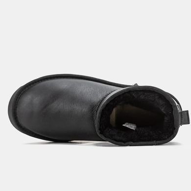 UGG Classic Mini Platform Leather Jet Black