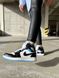 Баскетбольні кросівки Nike Air Jordan 1 Retro High Black White Blue 6231 фото 1
