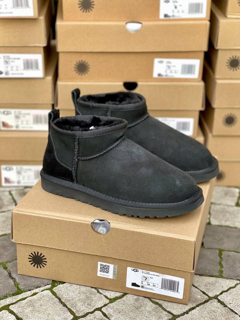 Зимние сапоги Ugg Ultra Mini Full Black v2, 37