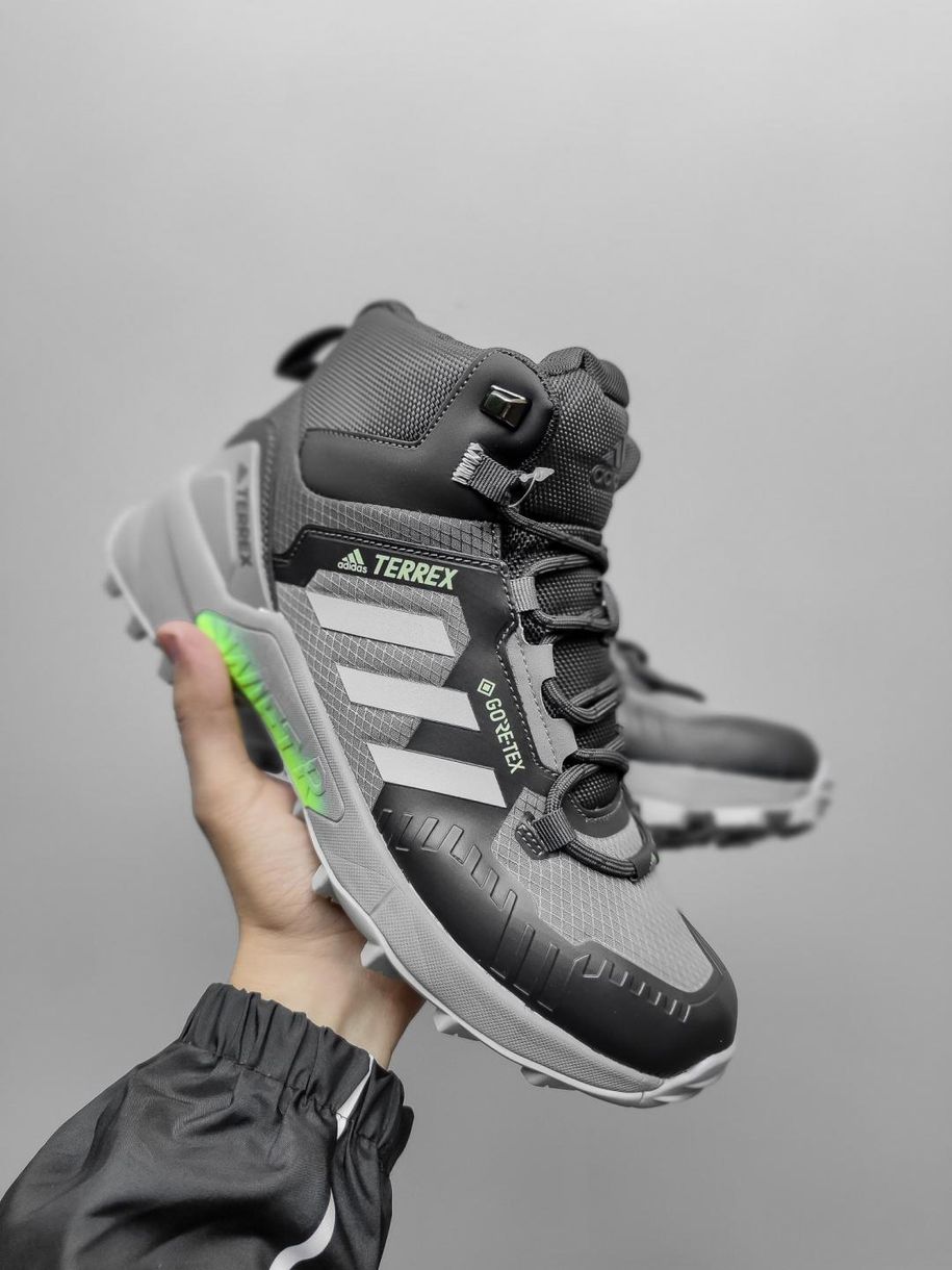 Кросівки Adidas Terrex High Grey Green 10192 фото