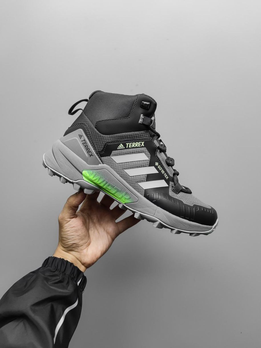 Кроссовки Adidas Terrex High Grey Green 10192 фото