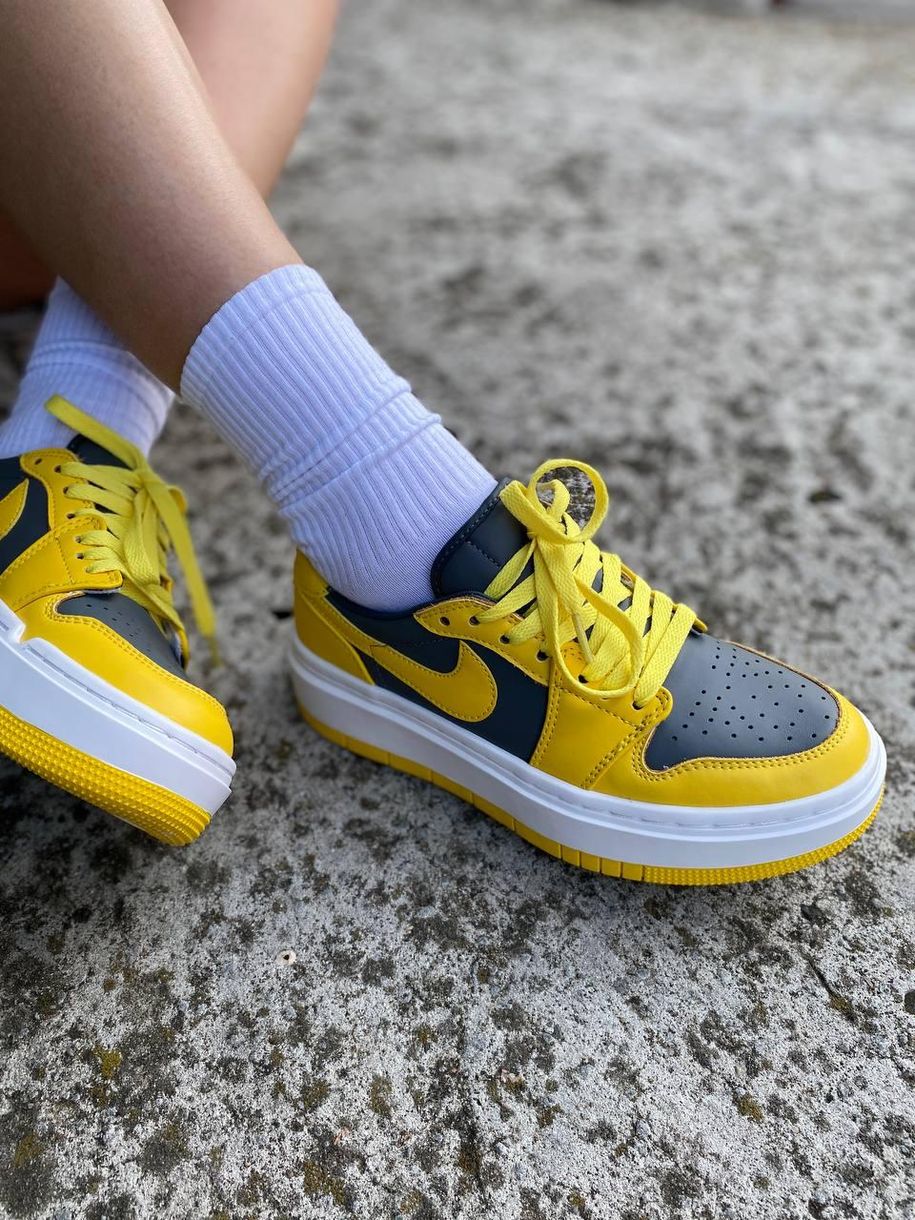 Баскетбольні кросівки Nike Air Jordan 1 Low Elevate Yellow Grey DH7004-017 8078 фото