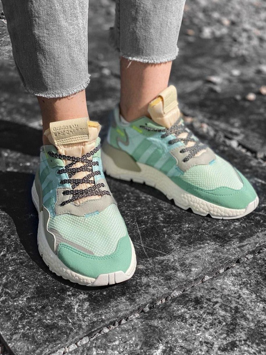 Кроссовки Adidas Nite Jogger Mint Grey White 2588 фото