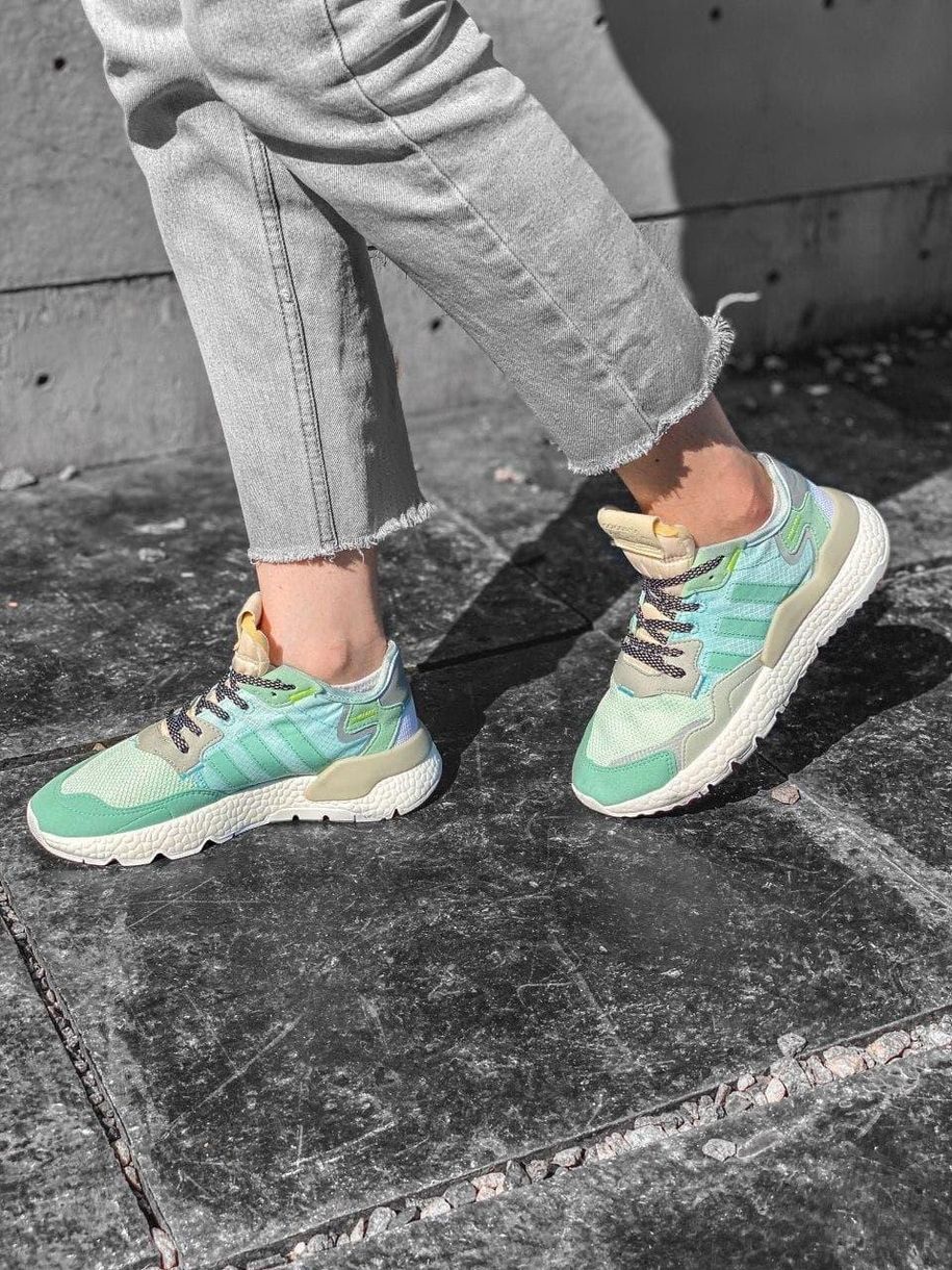 Кроссовки Adidas Nite Jogger Mint Grey White 2588 фото