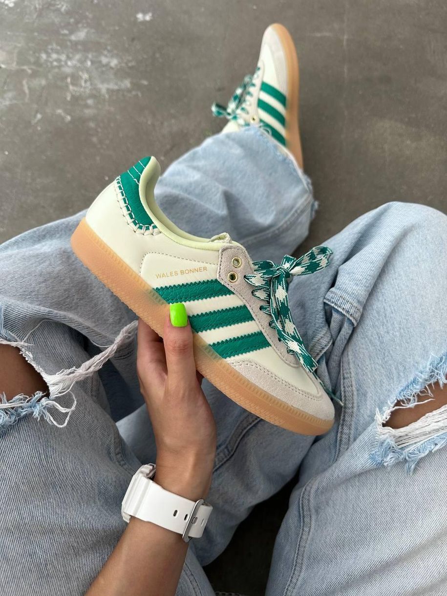 Кеды Adidas Samba x Wales Bonner Green 9482 фото