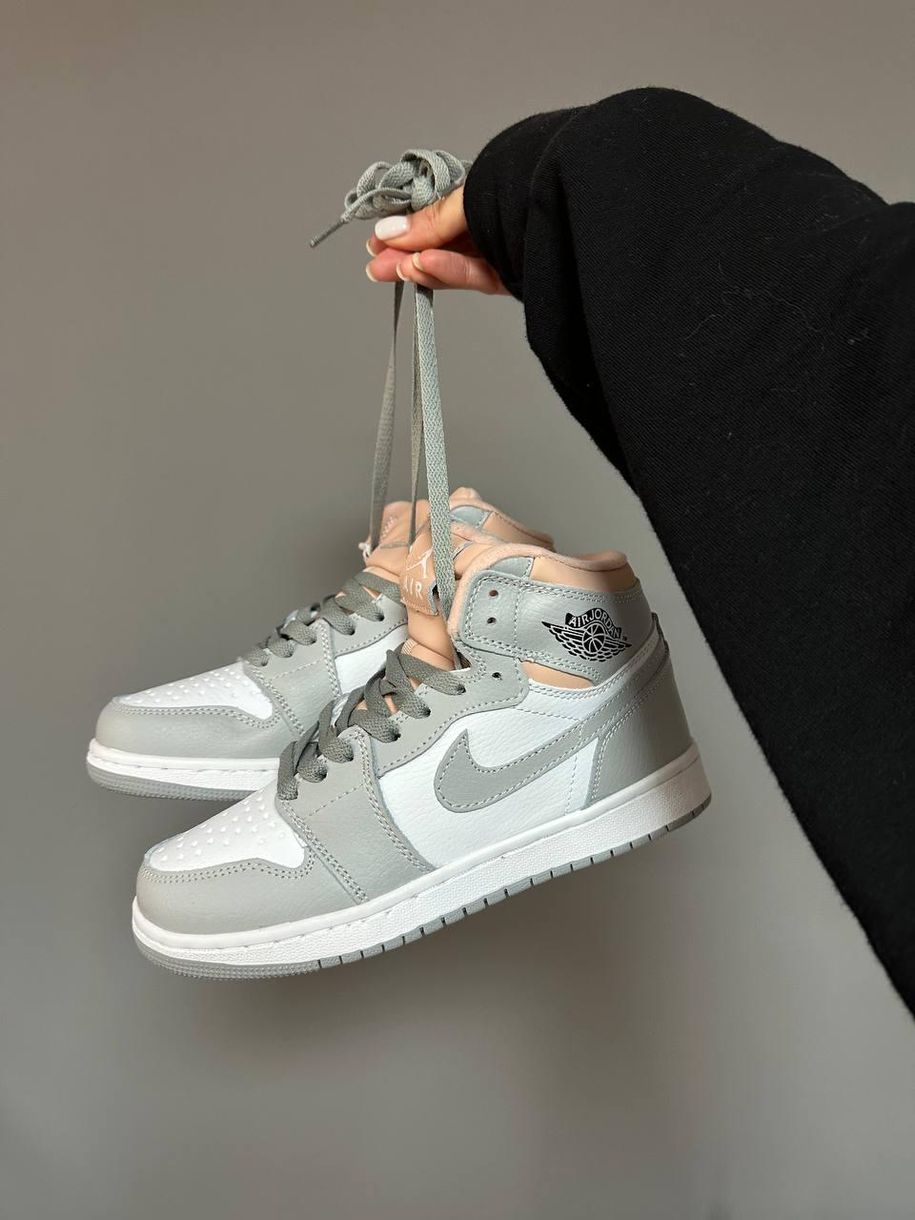 Nike Air Jordan 1 High Grey Peach Fur 2269 фото
