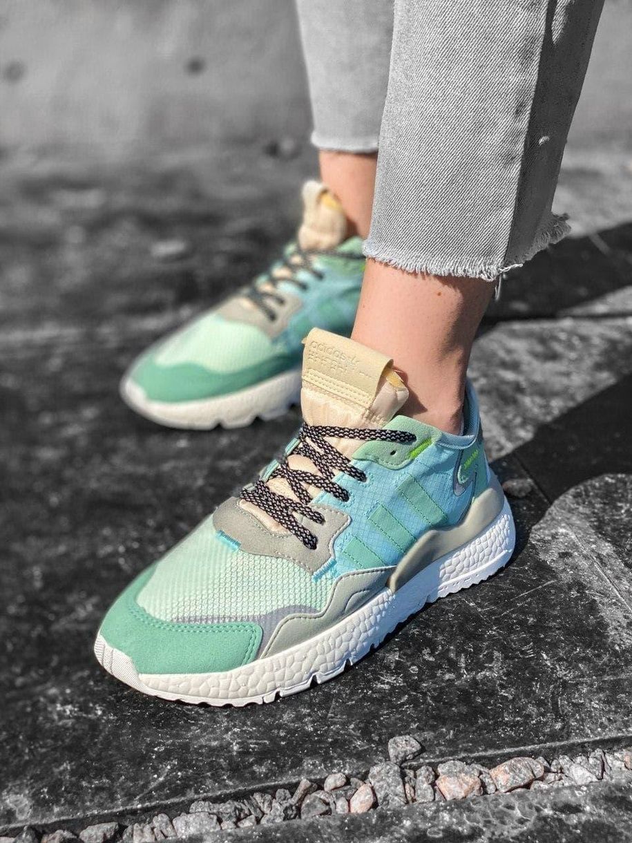 Кросівки Adidas Nite Jogger Mint Grey White 2588 фото