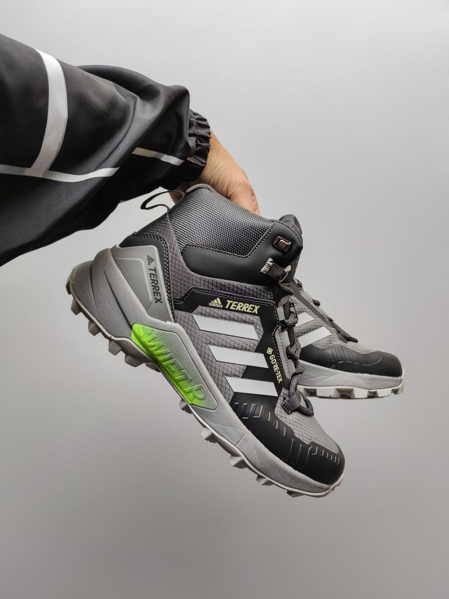 Кросівки Adidas Terrex High Grey Green 10192 фото