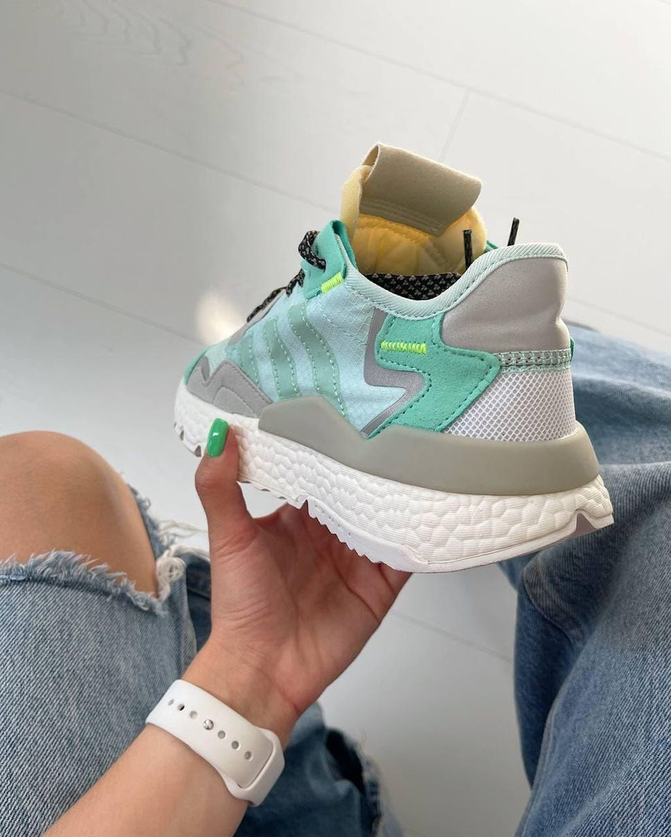 Кроссовки Adidas Nite Jogger Mint Grey White 2588 фото