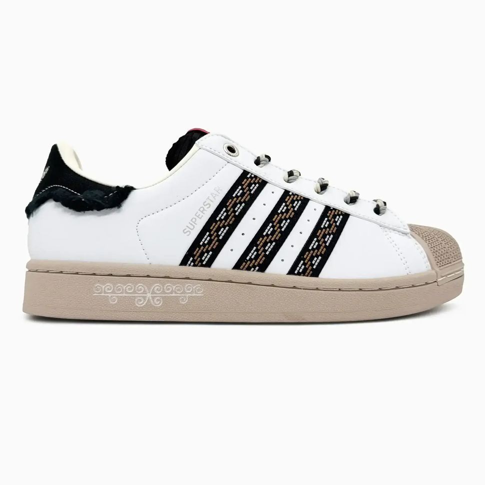 Adidas Superstar Fringe White Beige Black, 36