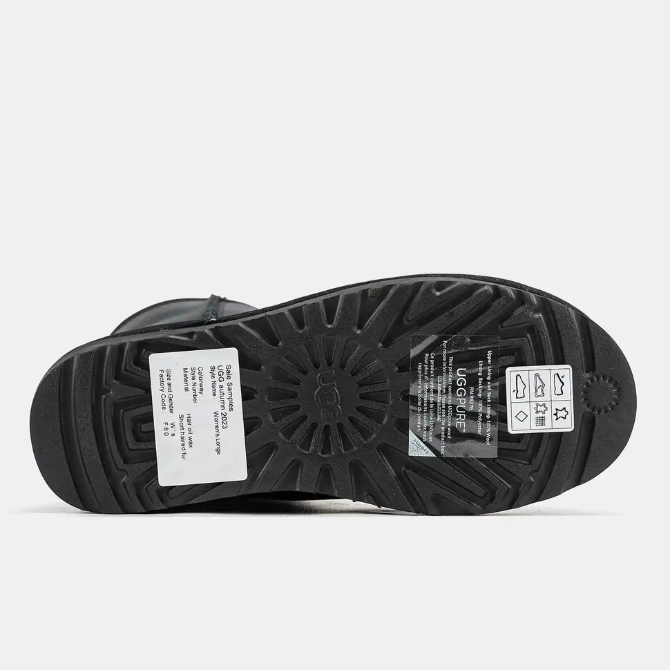 UGG Classic Mini Platform Leather Jet Black