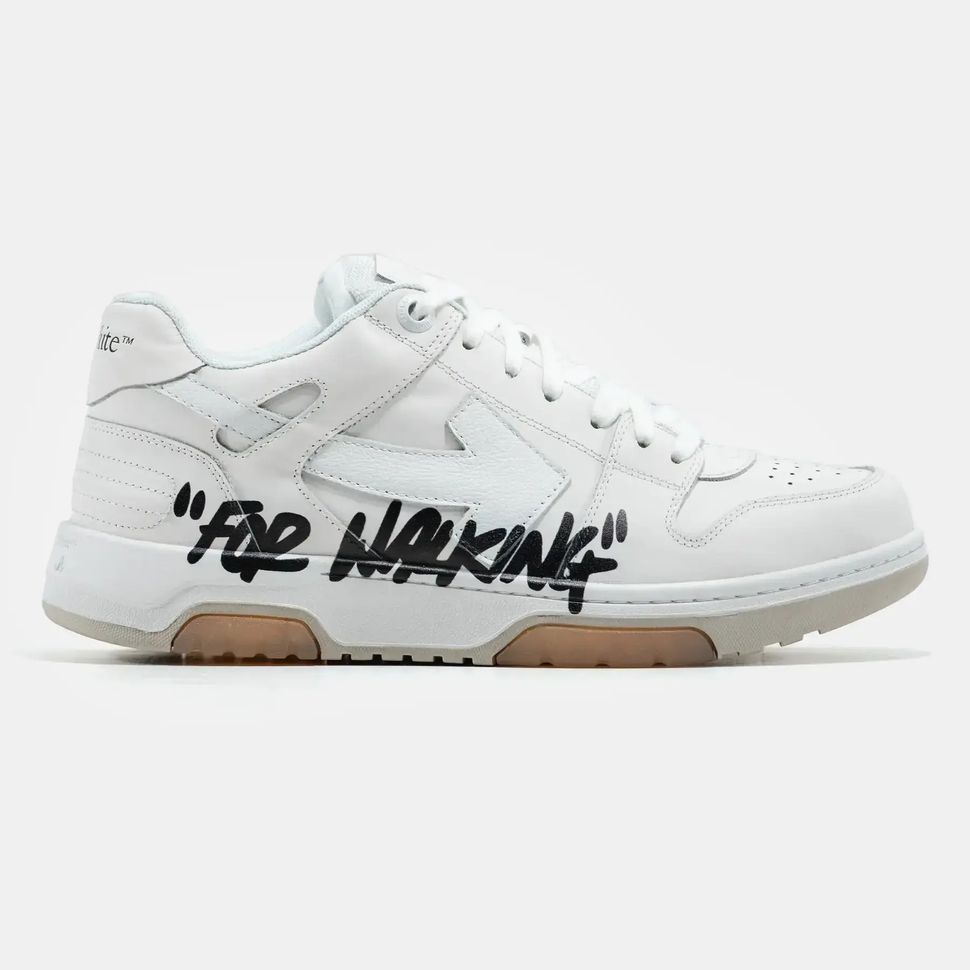 Off-White Out Of Office &ldquo;For Walking&rdquo; White Black Gum, 36