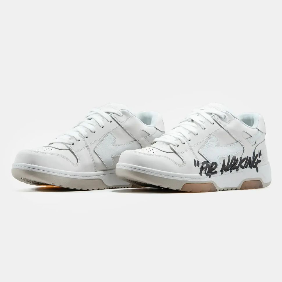 Off-White Out Of Office &ldquo;For Walking&rdquo; White Black Gum, 36