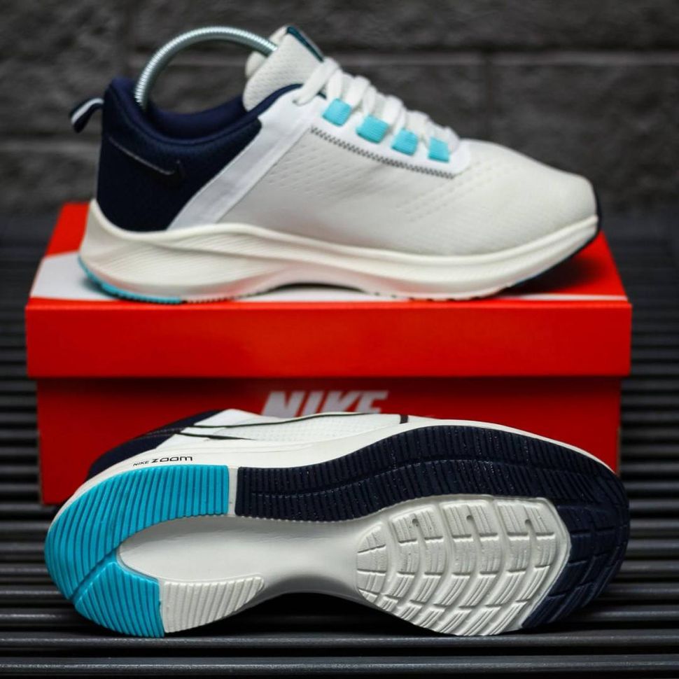 Nike Air Zoom Pegasus White Blue 8901 фото