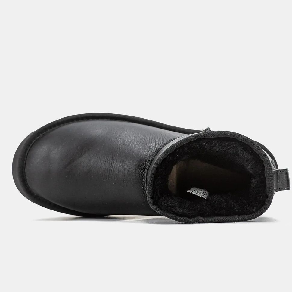 UGG Classic Mini Platform Leather Jet Black