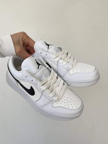 Nike Air Jordan Retro Low White Black 7321 фото