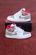 Баскетбольні кросівки Nike Air Jordan 1 Retro Mid Grey White Red 5806 фото 3