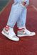 Баскетбольні кросівки Nike Air Jordan 1 Retro Mid Grey White Red 5806 фото 6