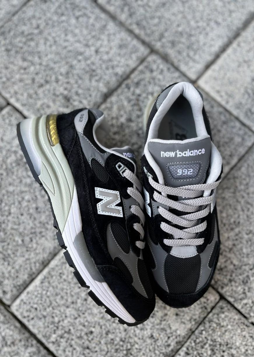 Кроссовки New Balance 992 Black White Grey 1561 фото