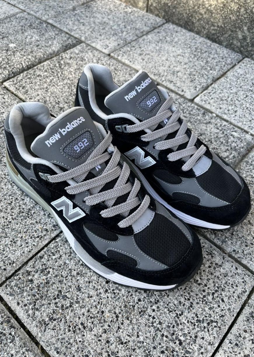 Кроссовки New Balance 992 Black White Grey 1561 фото