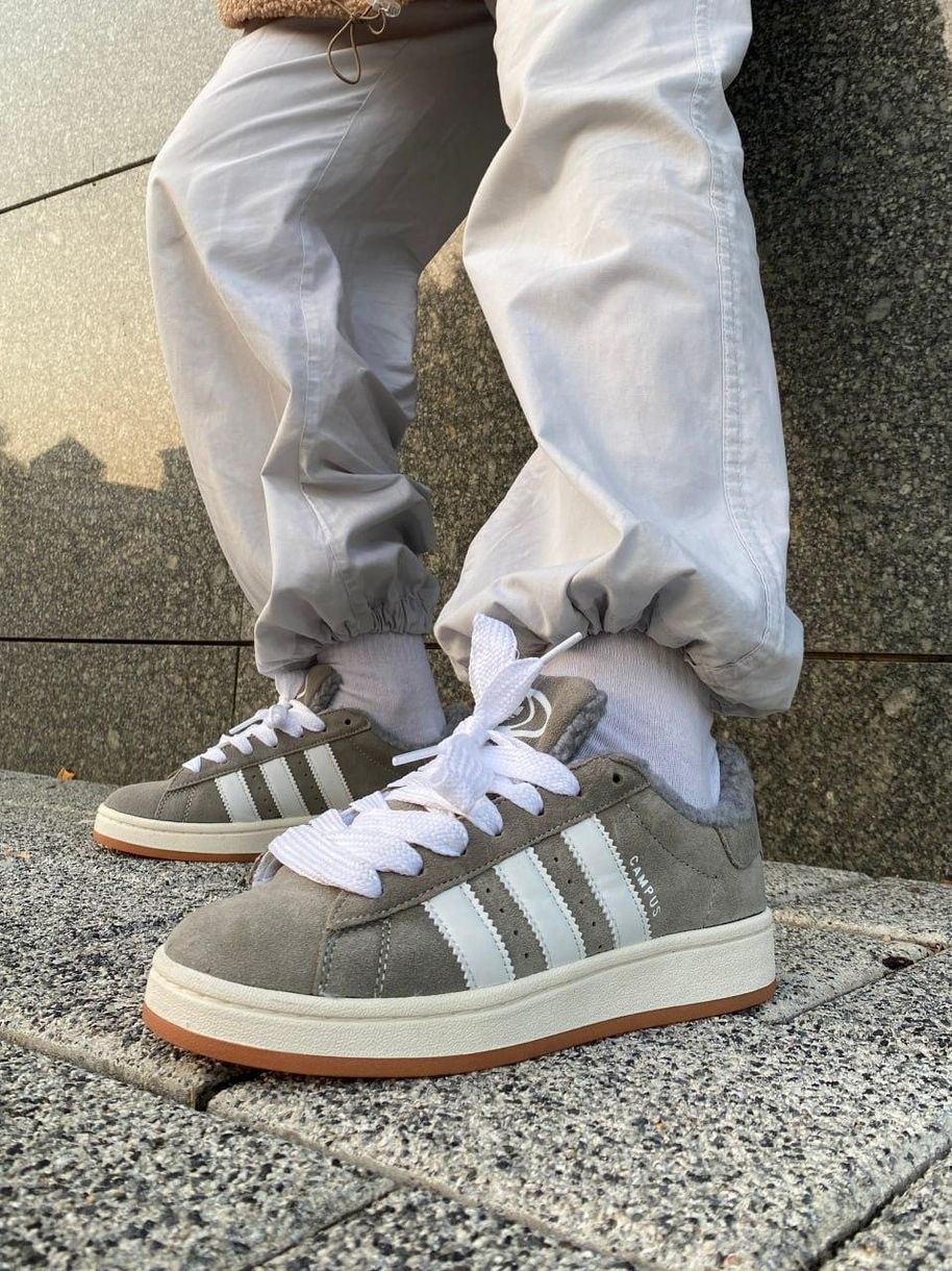 Зимові Кросівки Adidas Campus 00s Grey White 9772 фото