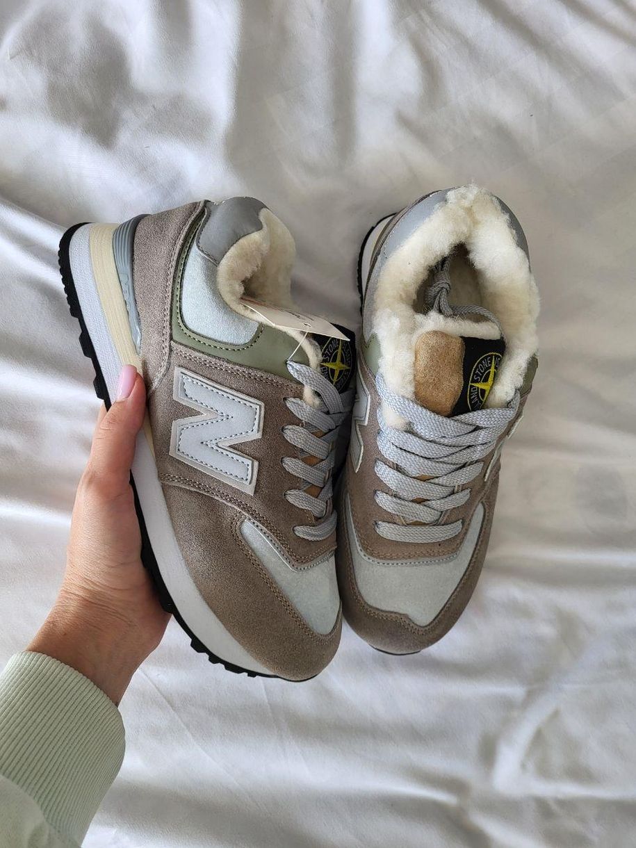 Зимові Кросівки New Balance 574 Grey Fur 9794 фото