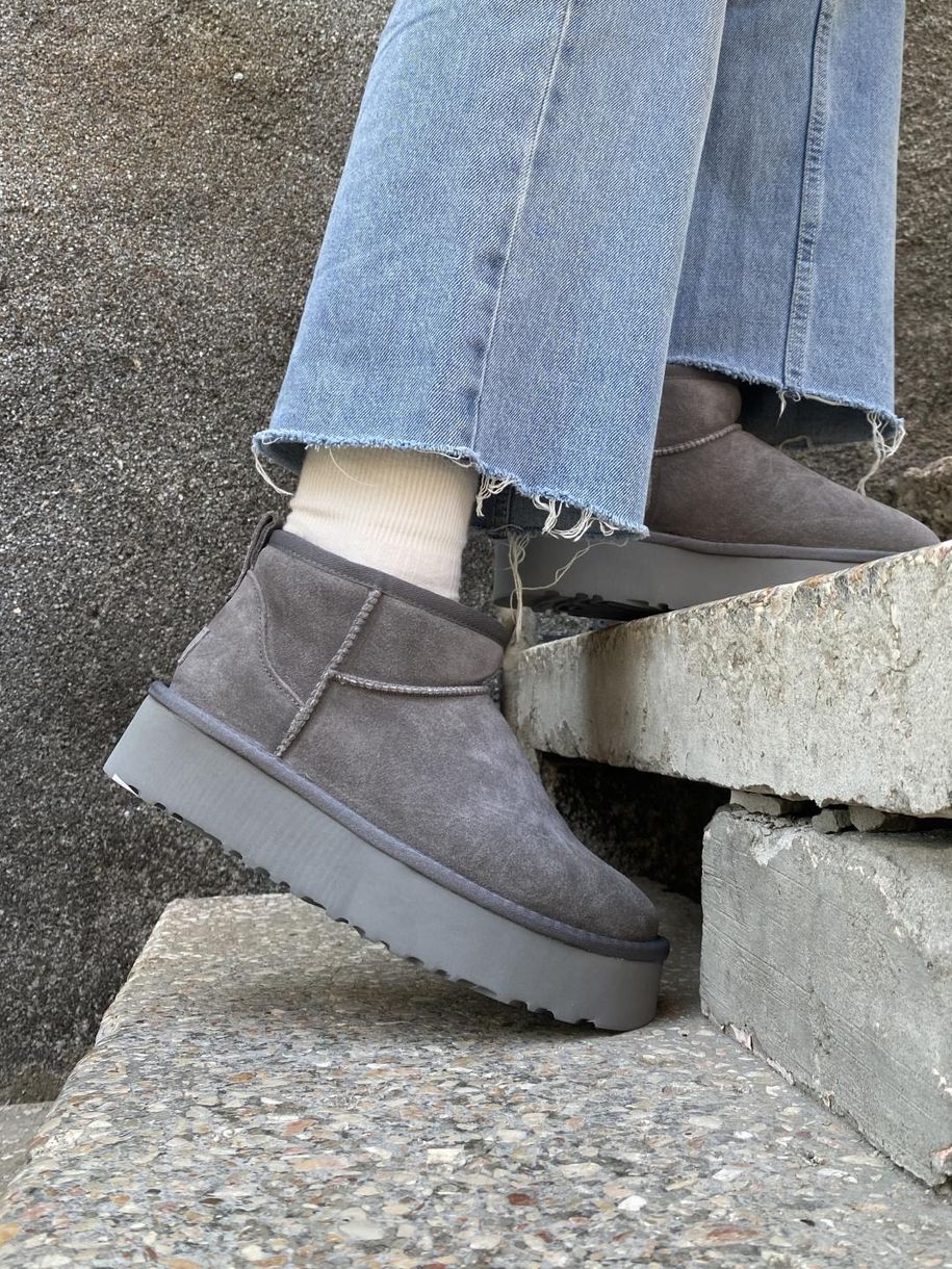 Зимние сапоги Ugg Classic Ultra Mini Platform Grey, 39