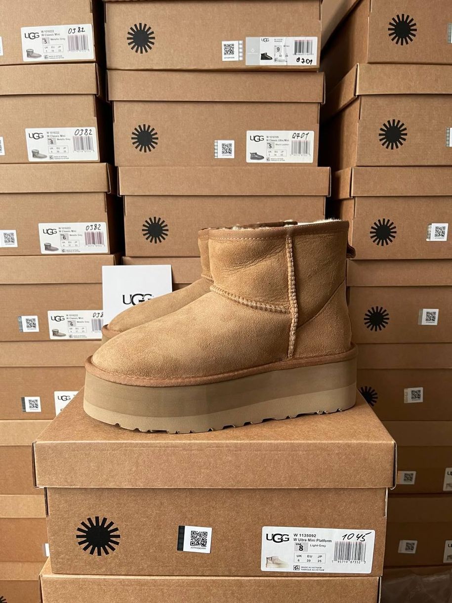 Зимові чоботи Ugg Mini Platform Chestnut 9907 фото