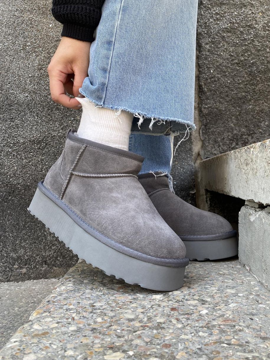 Зимние сапоги Ugg Classic Ultra Mini Platform Grey, 39