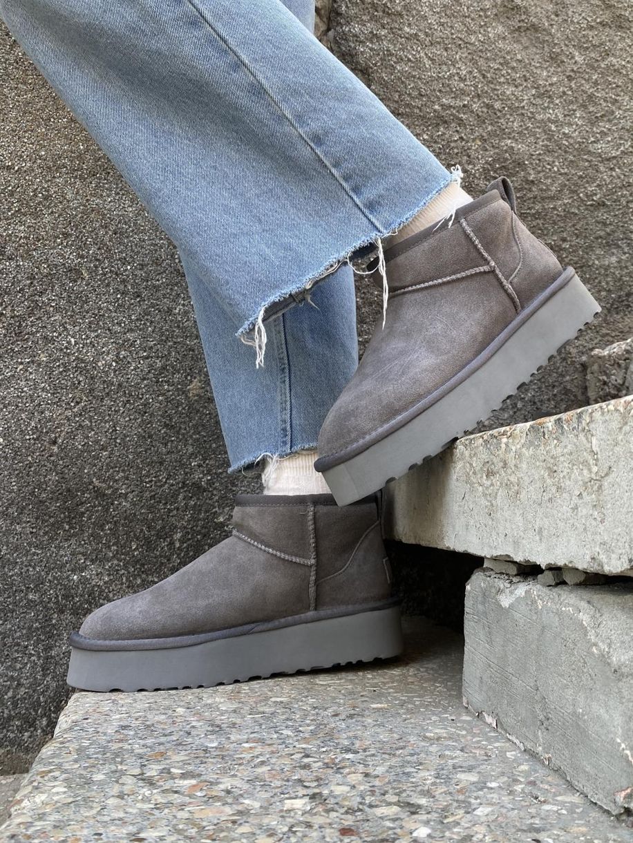 Зимние сапоги Ugg Classic Ultra Mini Platform Grey, 39