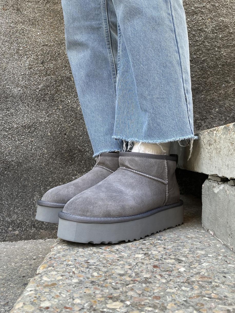 Зимние сапоги Ugg Classic Ultra Mini Platform Grey, 39