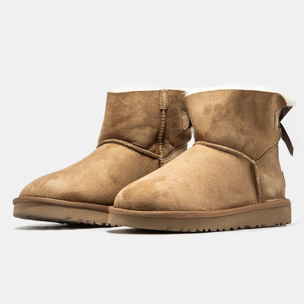 Зимові чоботи UGG Mini Bailey Bow Chestnut 9758 фото