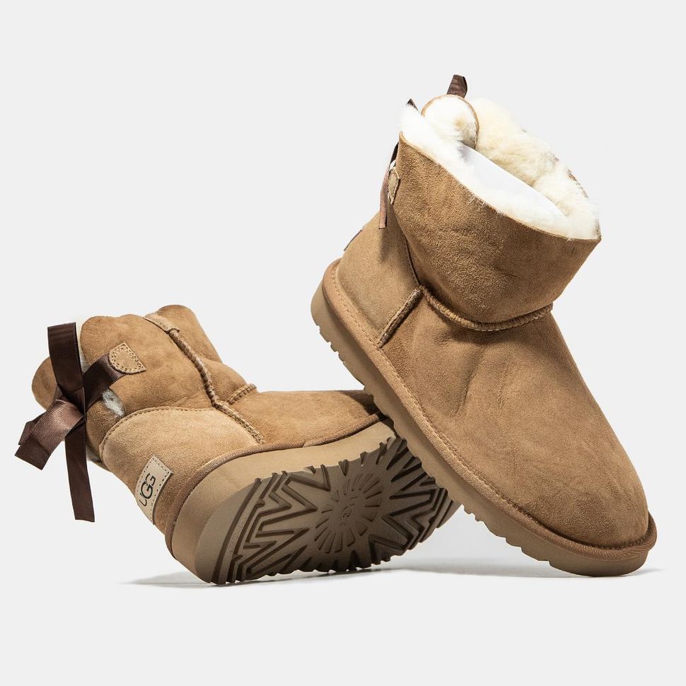 Зимові чоботи UGG Mini Bailey Bow Chestnut 9758 фото