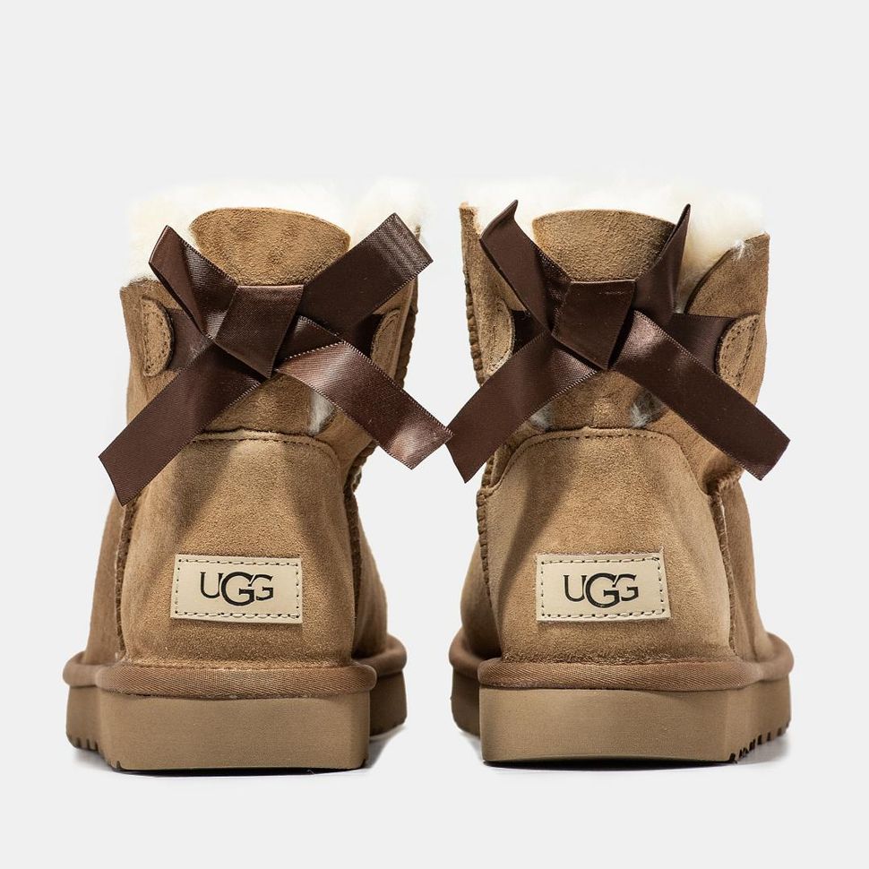 Зимові чоботи UGG Mini Bailey Bow Chestnut 9758 фото