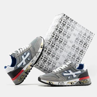 Premiata Mick Grey Blue Red