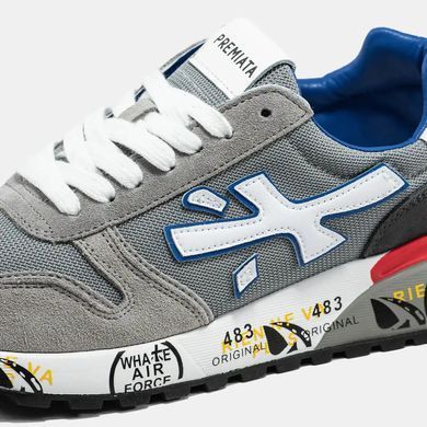 Premiata Mick Grey Blue Red