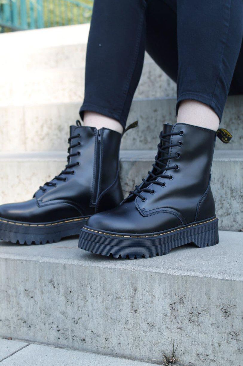 Черевики Dr. Martens JADON Black No Logo (Термо Змійка) 1 4349 фото