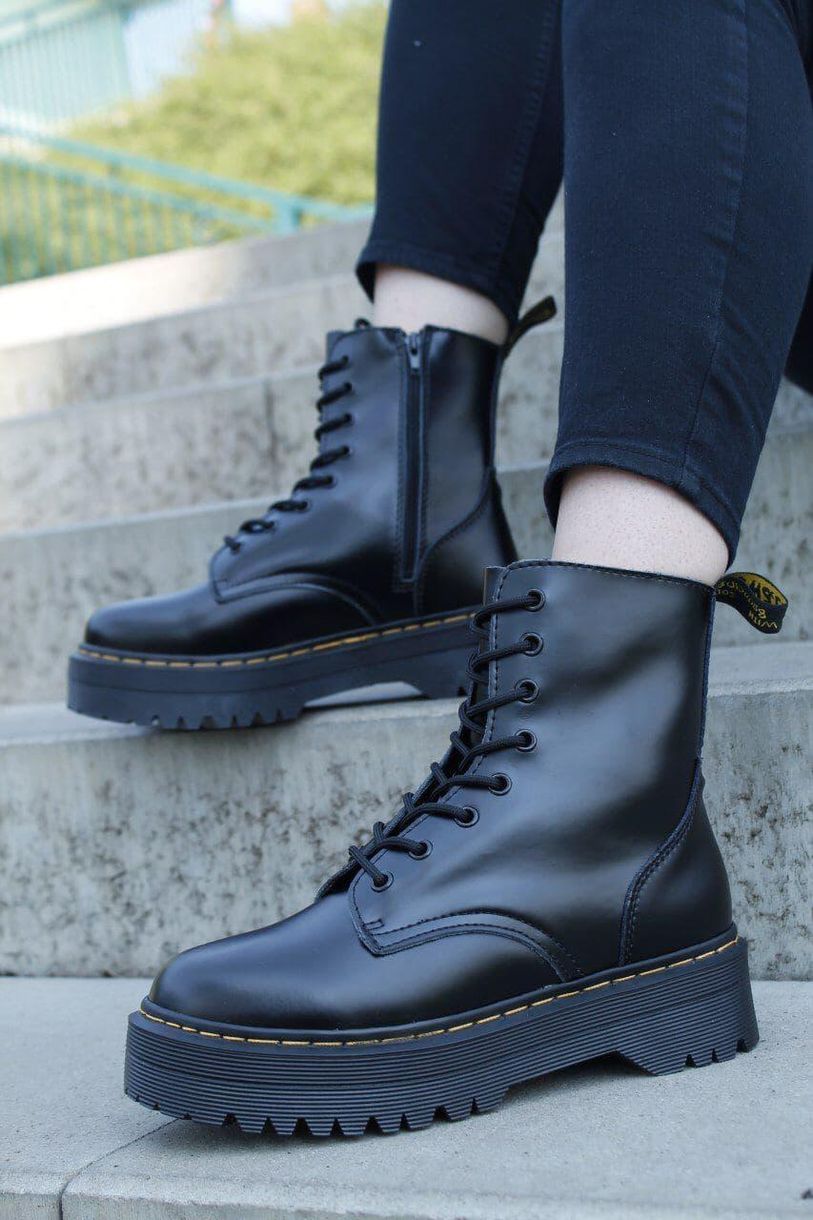 Черевики Dr. Martens JADON Black No Logo (Термо Змійка) 1 4349 фото