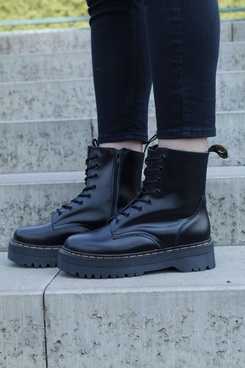 Черевики Dr. Martens JADON Black No Logo (Термо Змійка) 1 4349 фото