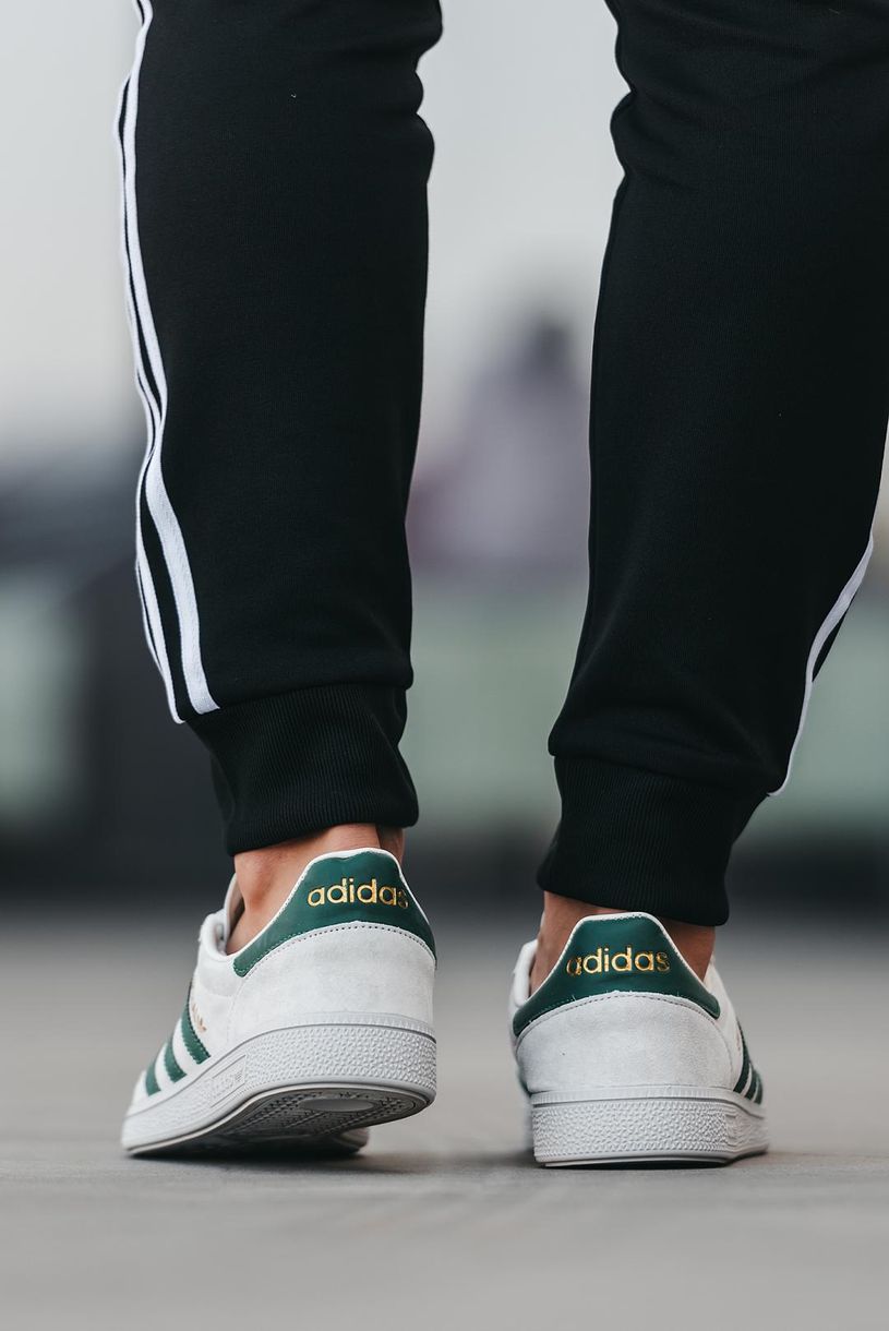 Кеди Adidas Spezial Handball White Green 9549 фото