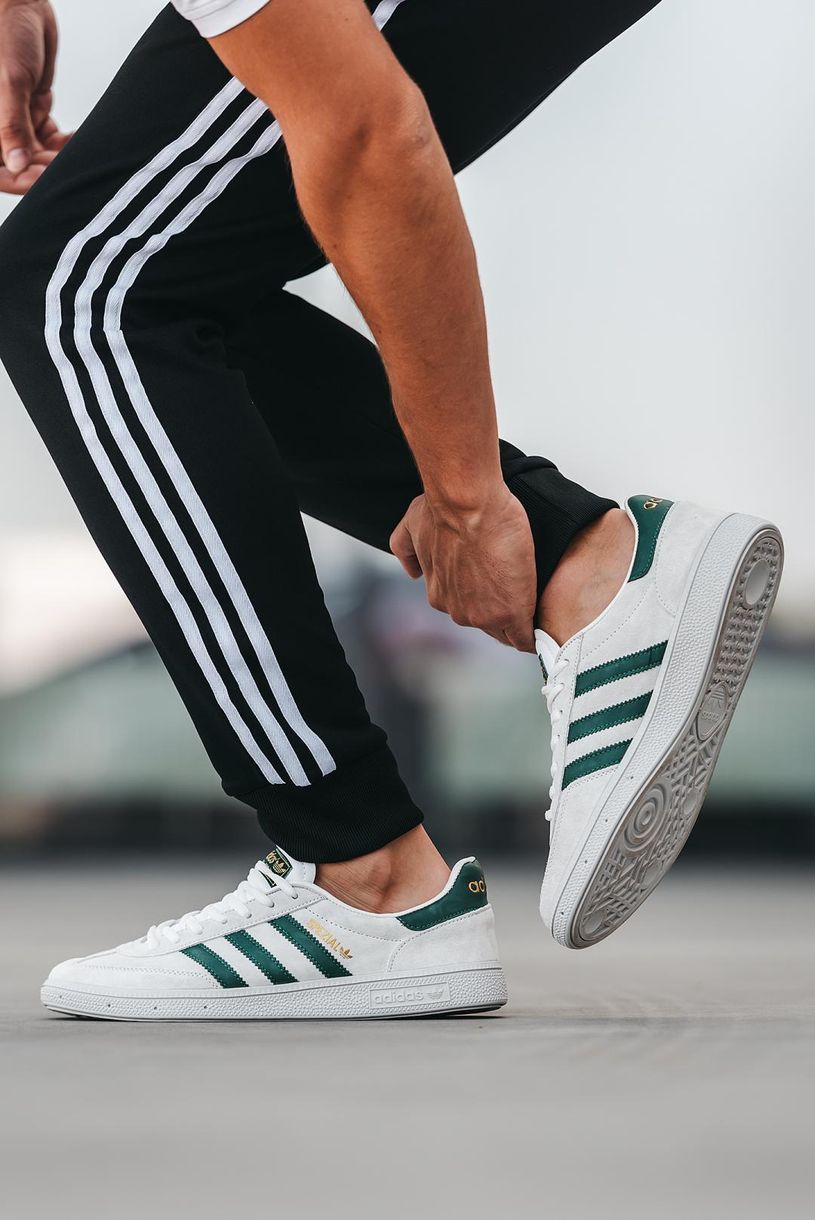 Кеди Adidas Spezial Handball White Green 9549 фото