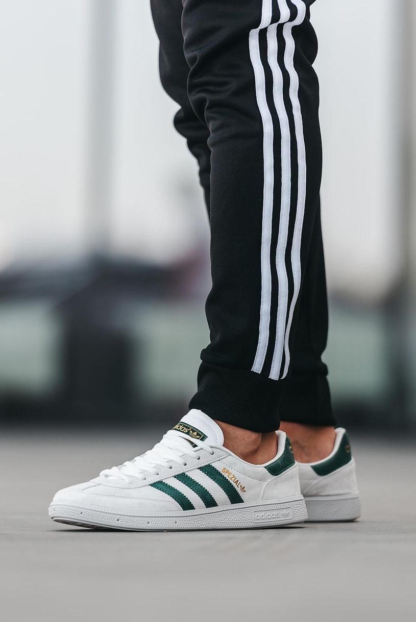 Кеди Adidas Spezial Handball White Green 9549 фото