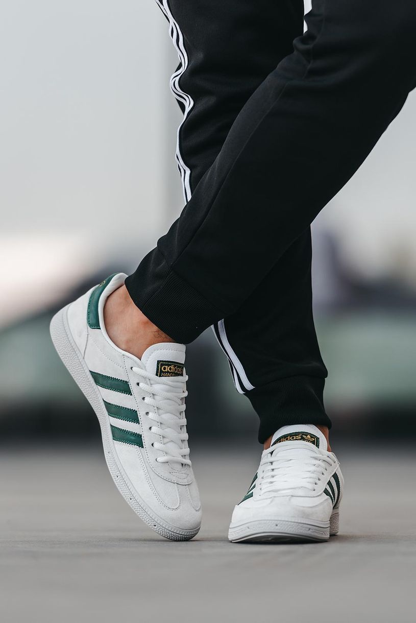 Кеди Adidas Spezial Handball White Green 9549 фото