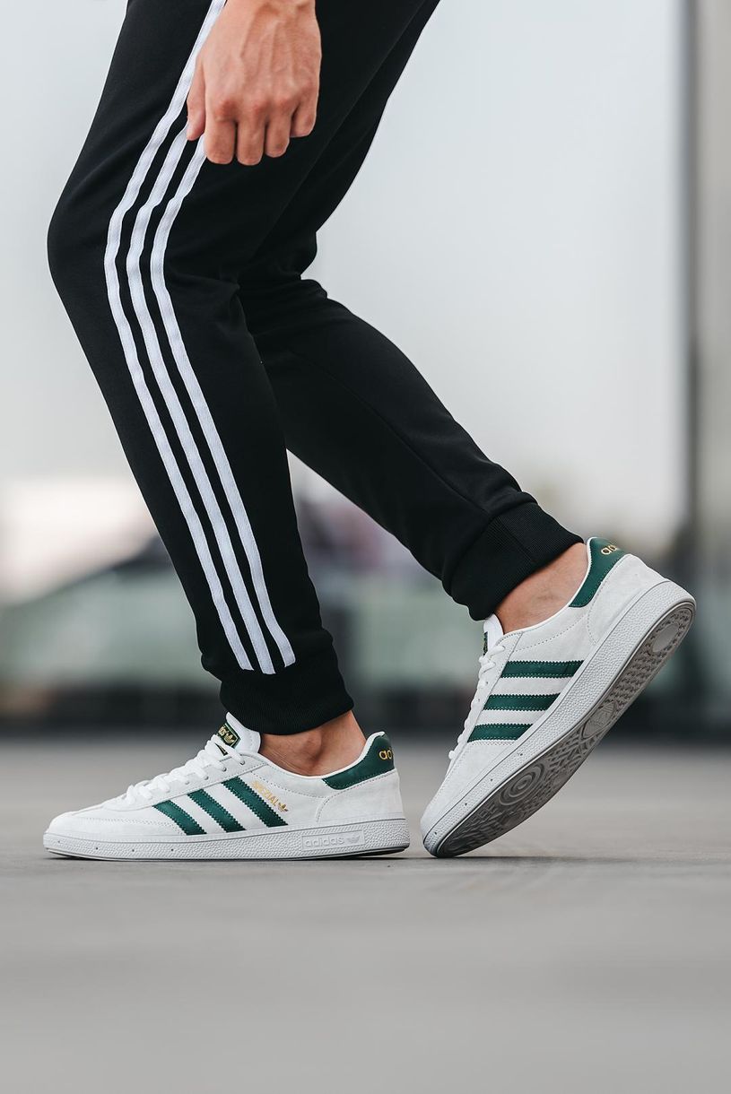 Кеди Adidas Spezial Handball White Green 9549 фото