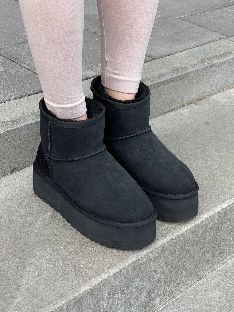 Зимние сапоги Ugg Mini Platform Black 9908 фото