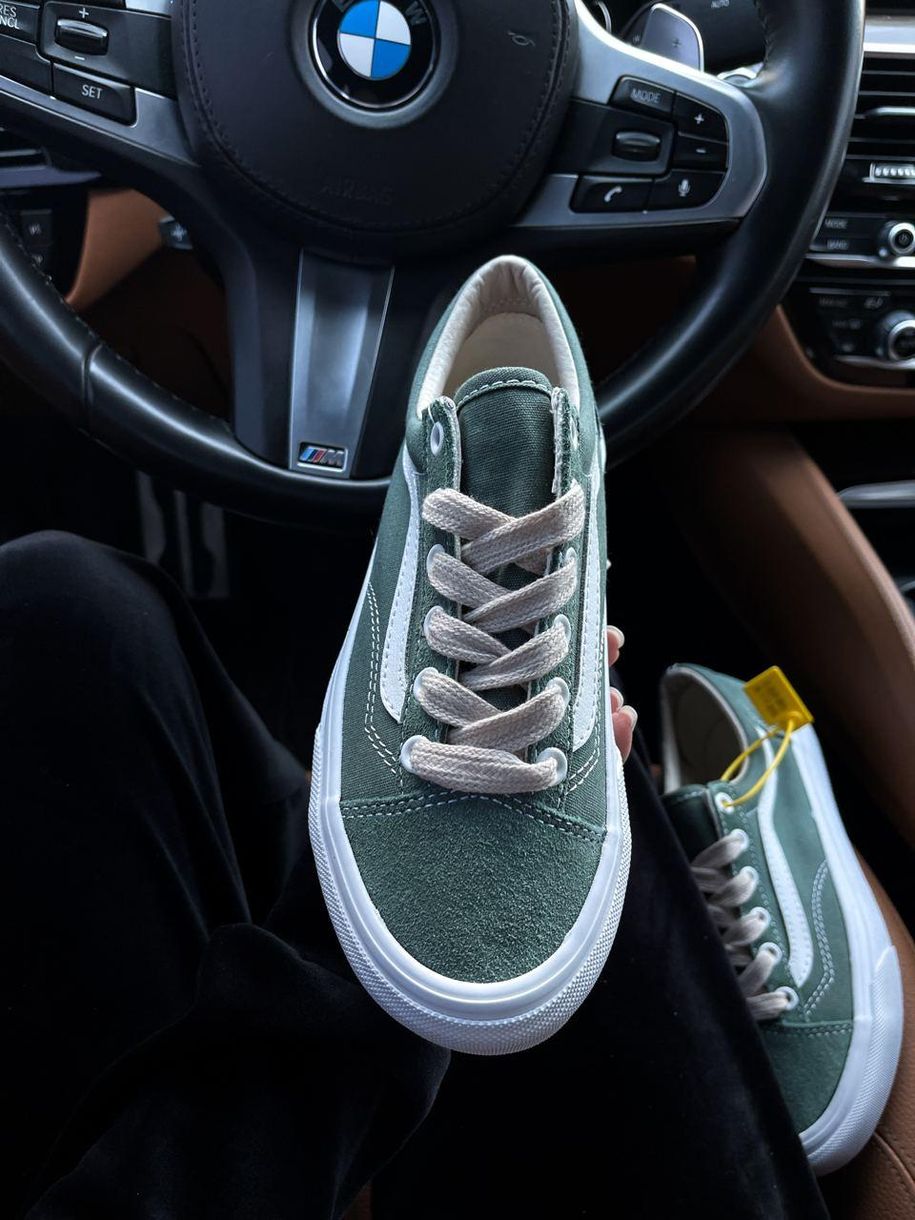 Кеды Vans Old Skool Green White 5203 фото