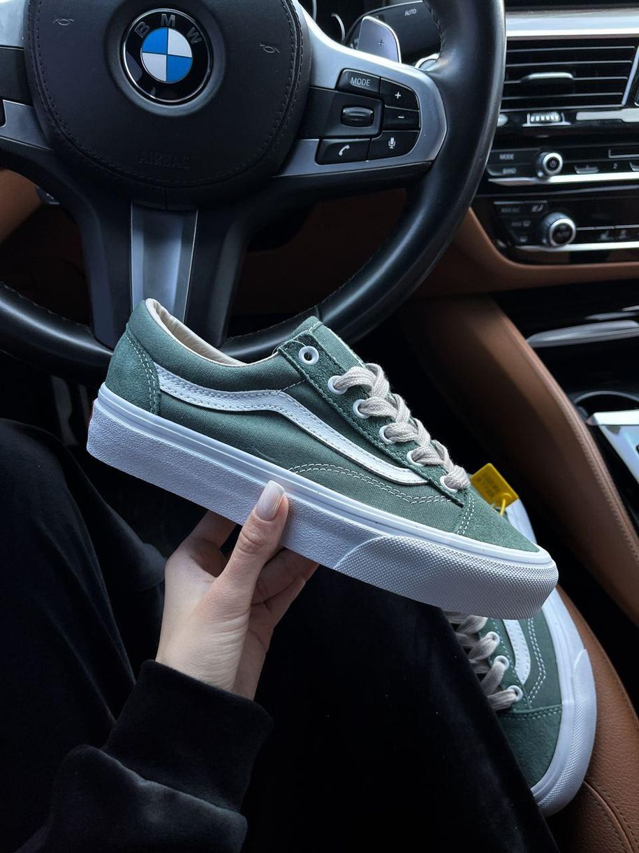 Кеды Vans Old Skool Green White 5203 фото