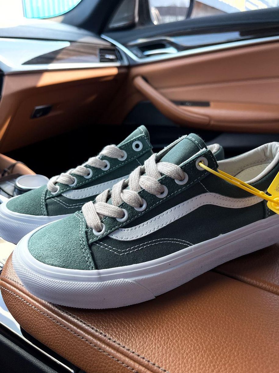 Кеды Vans Old Skool Green White 5203 фото