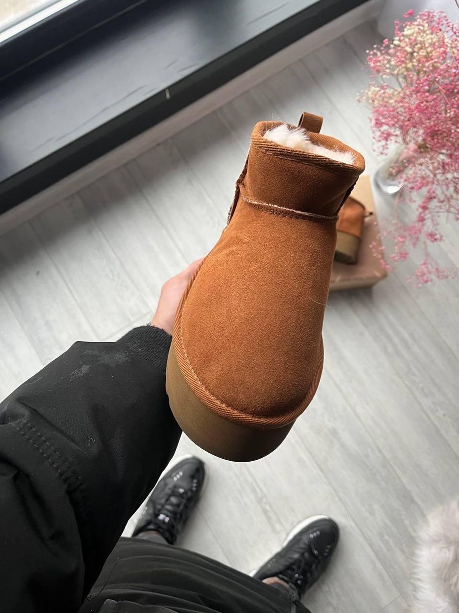 Зимние сапоги UGG Ultra Mini Platform Brown, 38